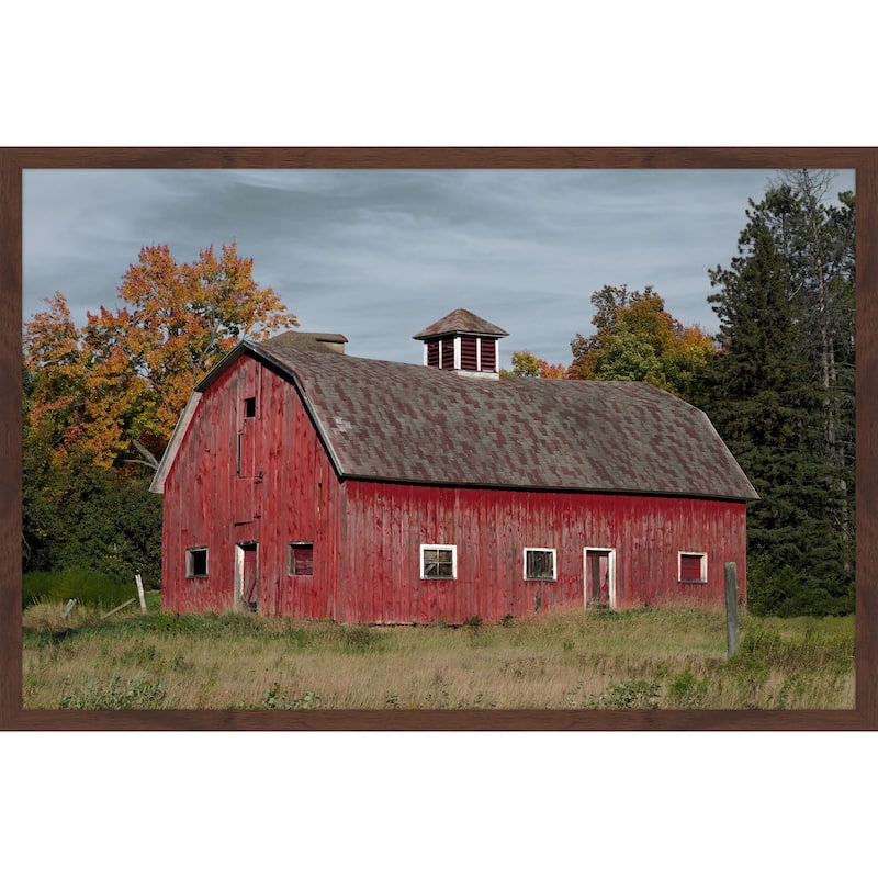 'Iconic Red' Framed Painting Print - Multi-Color