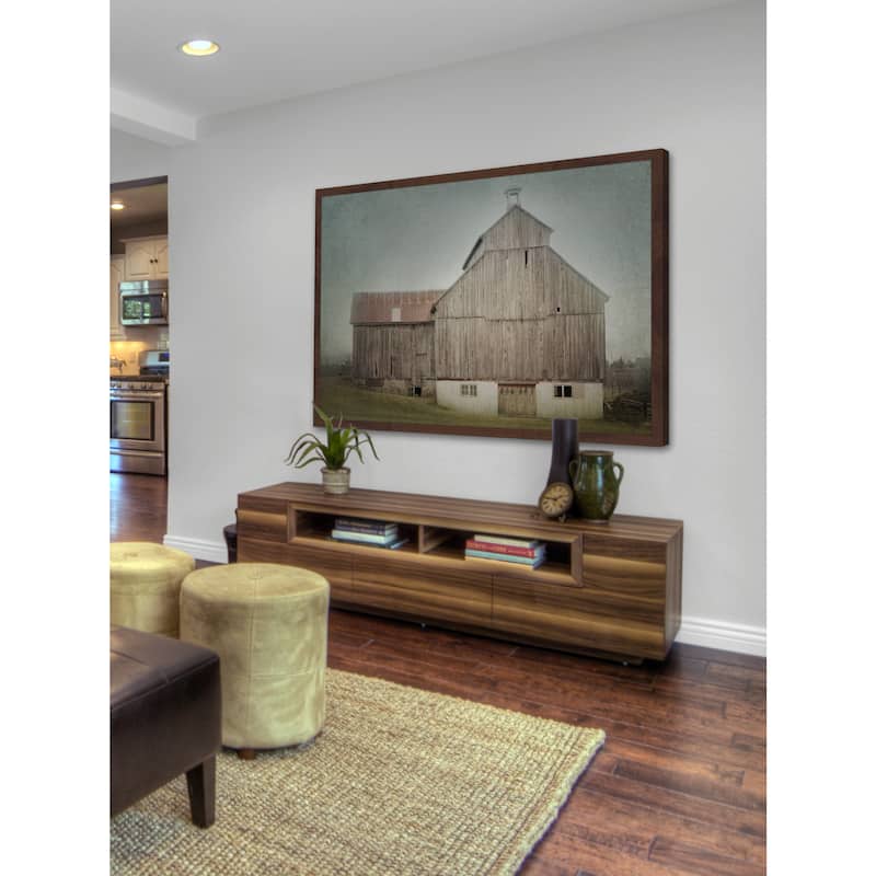 'Ancienne Grange' Framed Painting Print - Multi-Color