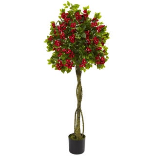 5' Bougainvillea Artificial Topiary Tree - On Sale - Bed Bath & Beyond 