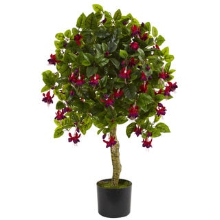 3' Fuchsia Artificial Tree | Overstock.com Shopping - The Best Deals on Silk Plants | 24780519