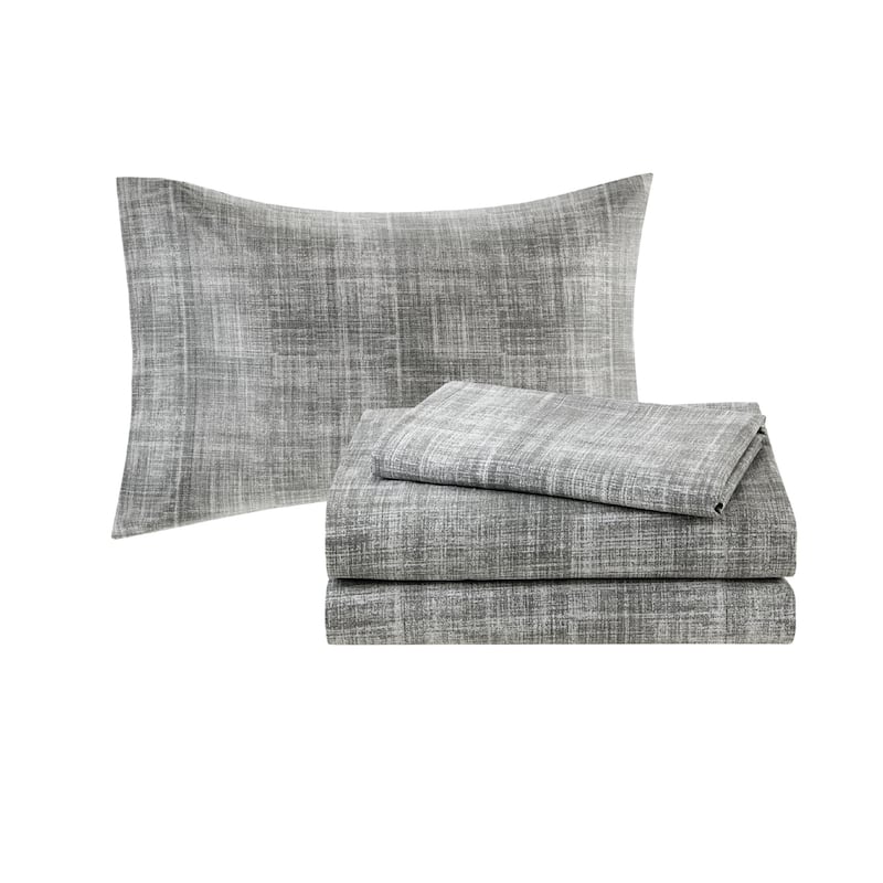 Madison Park Essentials Barret Aqua Comforter Set with Cotton Bed Sheets