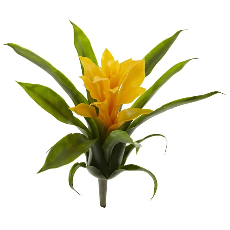 10" Bromeliad Artificial Flower (Set of 6)