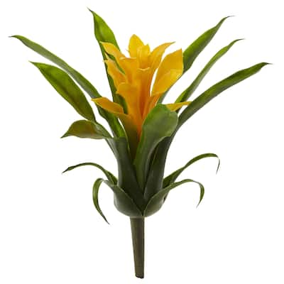 10" Bromeliad Artificial Flower (Set of 6)