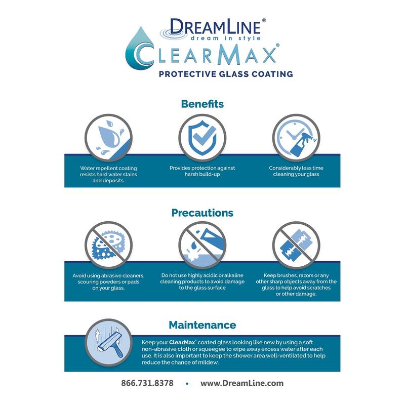 DreamLine Encore 30 in. D x 60 in. W x 78 3/4 in. H Bypass Sliding Shower Door and Shower Base Kit - 30" x 60" - 30" x 60"