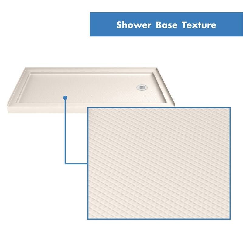 DreamLine Encore 30 in. D x 60 in. W x 78 3/4 in. H Bypass Sliding Shower Door and Shower Base Kit - 30" x 60" - 30" x 60"