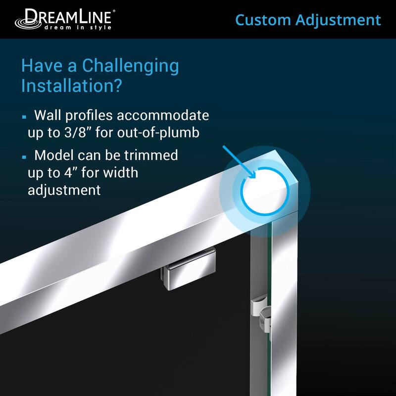 DreamLine Encore 32 in. D x 60 in. W x 78 3/4 in. H Bypass Sliding Shower Door and Shower Base Kit - 32" x 60" - 32" x 60"