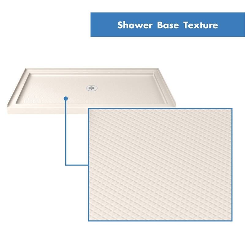 DreamLine Encore 36 in. D x 60 in. W x 78 3/4 in. H Bypass Sliding Shower Door and Shower Base Kit - 36" x 60" - 36" x 60"