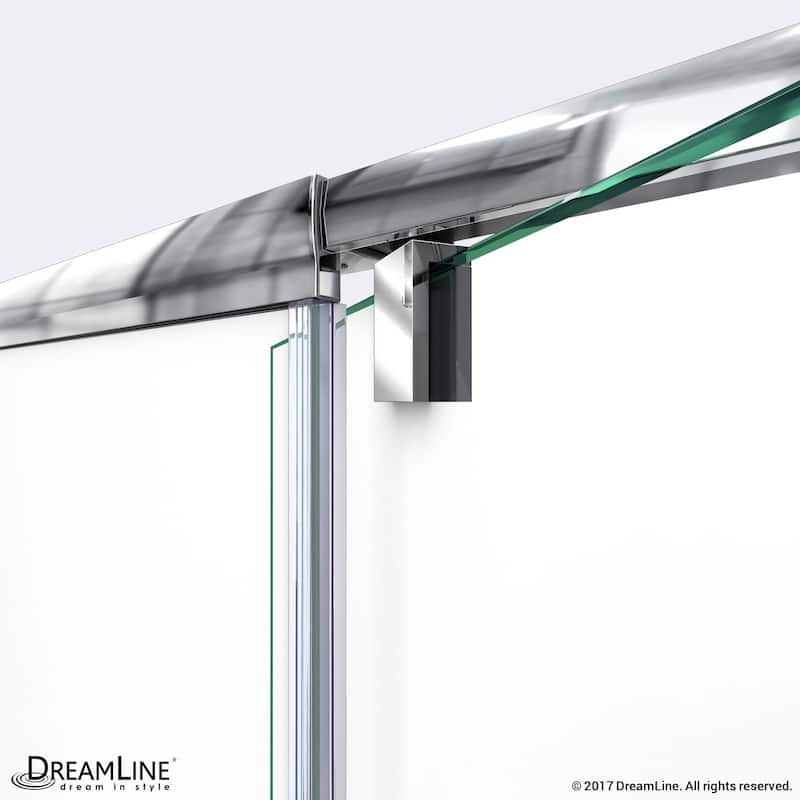 DreamLine Flex 30 in. D x 60 in. W x 74 3/4 in. H Pivot Shower Door and Shower Base Kit - 30" x 60" - 30" x 60"