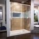 preview thumbnail 54 of 72, DreamLine Flex 32 in. D x 60 in. W x 74 3/4 in. H Pivot Shower Door and Shower Base Kit - 32" x 60" Beige - Right Drain Base