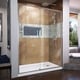 preview thumbnail 70 of 72, DreamLine Flex 32 in. D x 60 in. W x 74 3/4 in. H Pivot Shower Door and Shower Base Kit - 32" x 60" White Base - Right - Nickel Finish