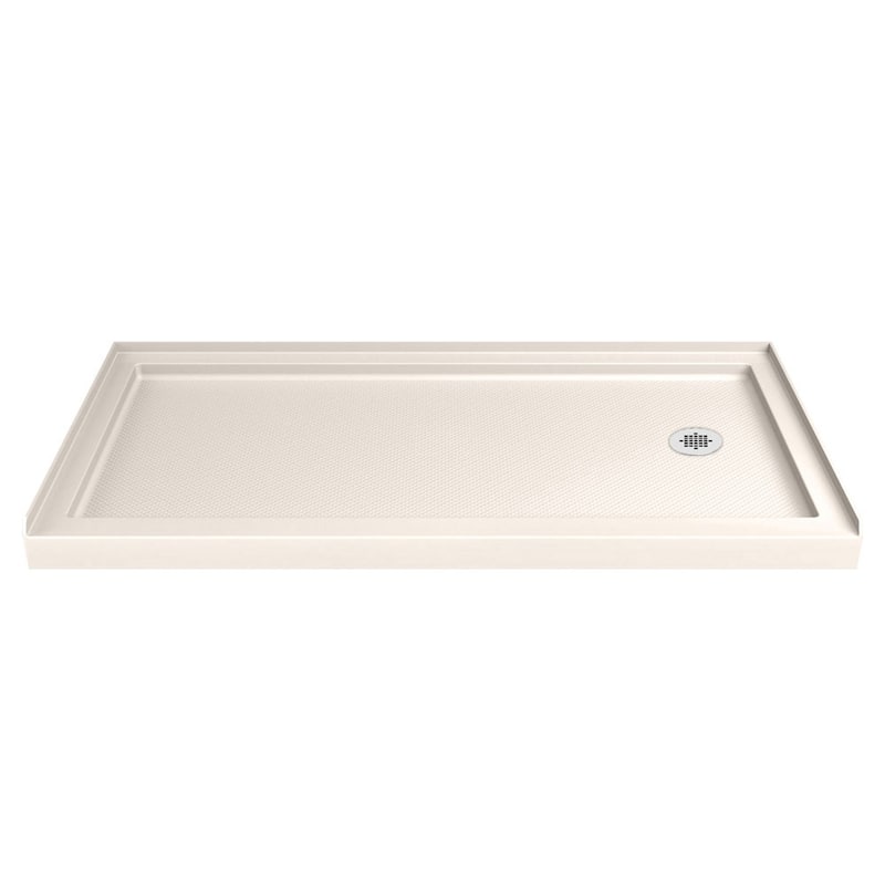 DreamLine Flex 34 in. D x 60 in. W x 74 3/4 in. H Pivot Shower Door and Shower Base Kit - 34" x 60"