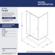preview thumbnail 2 of 63, DreamLine Flex 36 in. D x 60 in. W x 74 3/4 in. H Pivot Shower Enclosure and Shower Base Kit - 36" x 60"