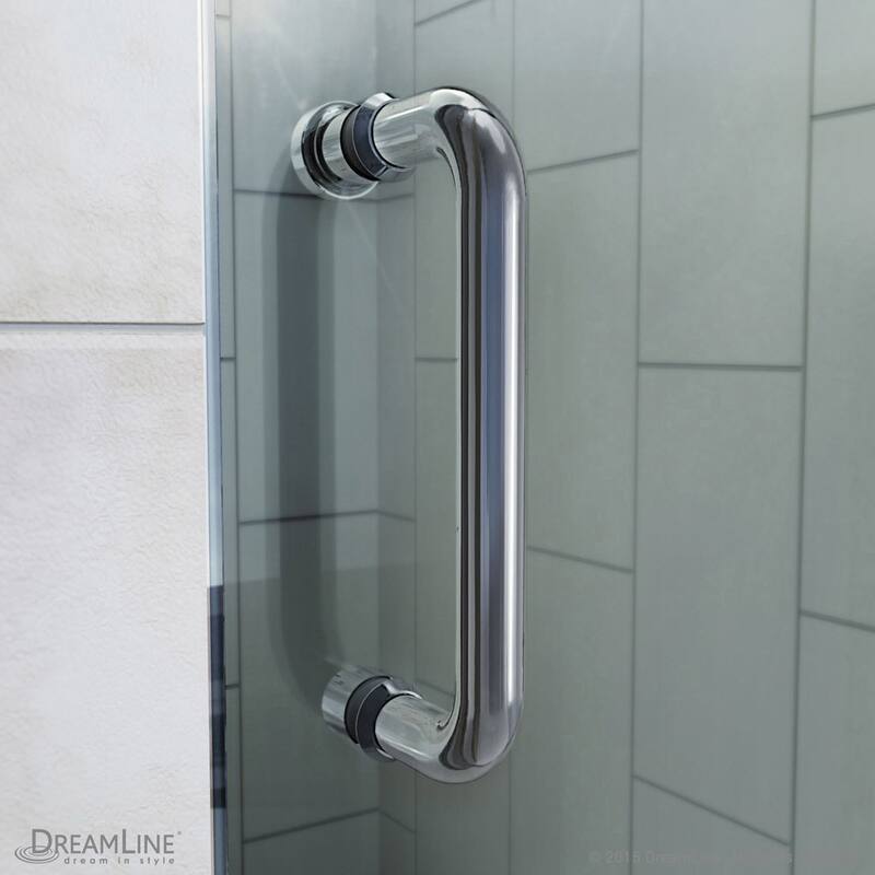 DreamLine Flex 36 in. D x 60 in. W x 74 3/4 in. H Pivot Shower Enclosure and Shower Base Kit - 36" x 60"