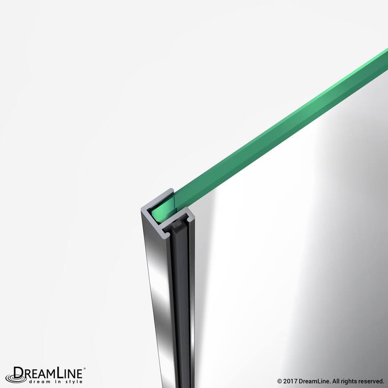 DreamLine Flex 36 in. D x 60 in. W x 74 3/4 in. H Pivot Shower Enclosure and Shower Base Kit - 36" x 60"