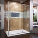 preview thumbnail 62 of 63, DreamLine Flex 36 in. D x 60 in. W x 74 3/4 in. H Pivot Shower Enclosure and Shower Base Kit - 36" x 60" White Base - Right - Nickel Finish