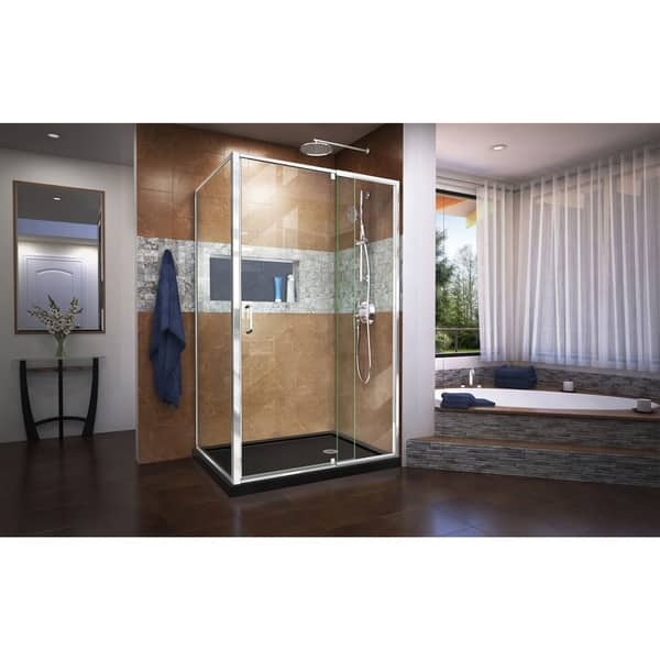 36 W X 36 D X 72 H Framed Square Shower Enclosure With Base