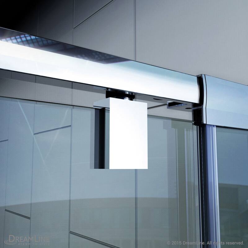 DreamLine Flex 36 in. D x 48 in. W x 74 3/4 in. H Pivot Shower Enclosure and Shower Base Kit - 36" x 48" - 36" x 48"