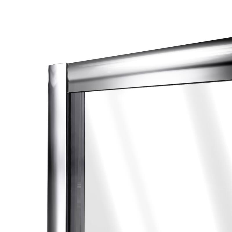 DreamLine Flex 36 in. D x 48 in. W x 74 3/4 in. H Pivot Shower Enclosure and Shower Base Kit - 36" x 48" - 36" x 48"