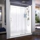 preview thumbnail 38 of 38, DreamLine Flex 36 in. D x 60 in. W x 76 3/4 in. H Pivot Shower Door, Shower Base and Backwall Kit - 36" x 60" - 36" x 60" Brushed Nickel Finish - Right
