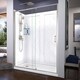 preview thumbnail 36 of 38, DreamLine Flex 36 in. D x 60 in. W x 76 3/4 in. H Pivot Shower Door, Shower Base and Backwall Kit - 36" x 60" - 36" x 60" Brushed Nickel Finish - Left