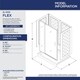 preview thumbnail 3 of 38, DreamLine Flex 36 in. D x 60 in. W x 76 3/4 in. H Pivot Shower Door, Shower Base and Backwall Kit - 36" x 60" - 36" x 60"