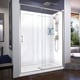 preview thumbnail 24 of 38, DreamLine Flex 36 in. D x 60 in. W x 76 3/4 in. H Pivot Shower Door, Shower Base and Backwall Kit - 36" x 60" - 36" x 60" Brushed Nickel Finish - Center