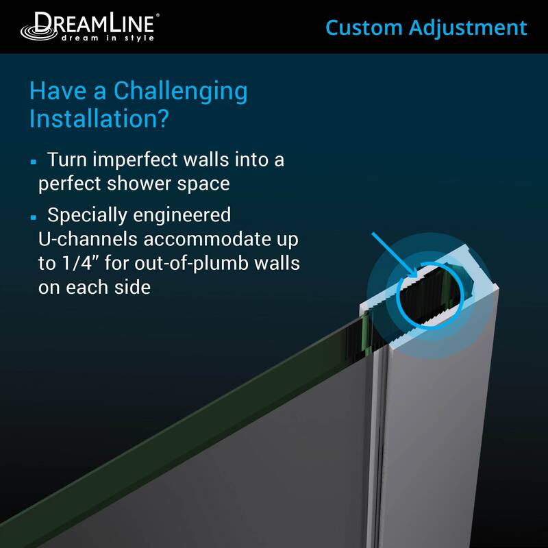 DreamLine Prism Plus 40 in. x 40 in. x 74 3/4 in. Hinged Shower Enclosure and Shower Base Kit - 40" x 40" - 40" x 40"