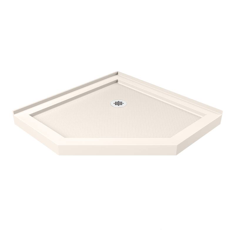 DreamLine Prism Plus 40 in. x 40 in. x 74 3/4 in. Hinged Shower Enclosure and Shower Base Kit - 40" x 40" - 40" x 40"