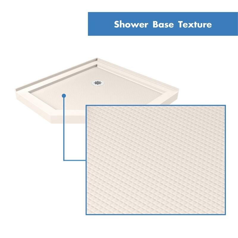DreamLine Prism Plus 40 in. x 40 in. x 74 3/4 in. Hinged Shower Enclosure and Shower Base Kit - 40" x 40" - 40" x 40"