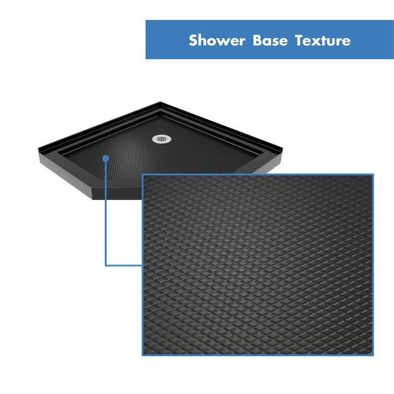DreamLine Prism Plus 40 in. x 40 in. x 74 3/4 in. Hinged Shower Enclosure and Shower Base Kit - 40" x 40" - 40" x 40"