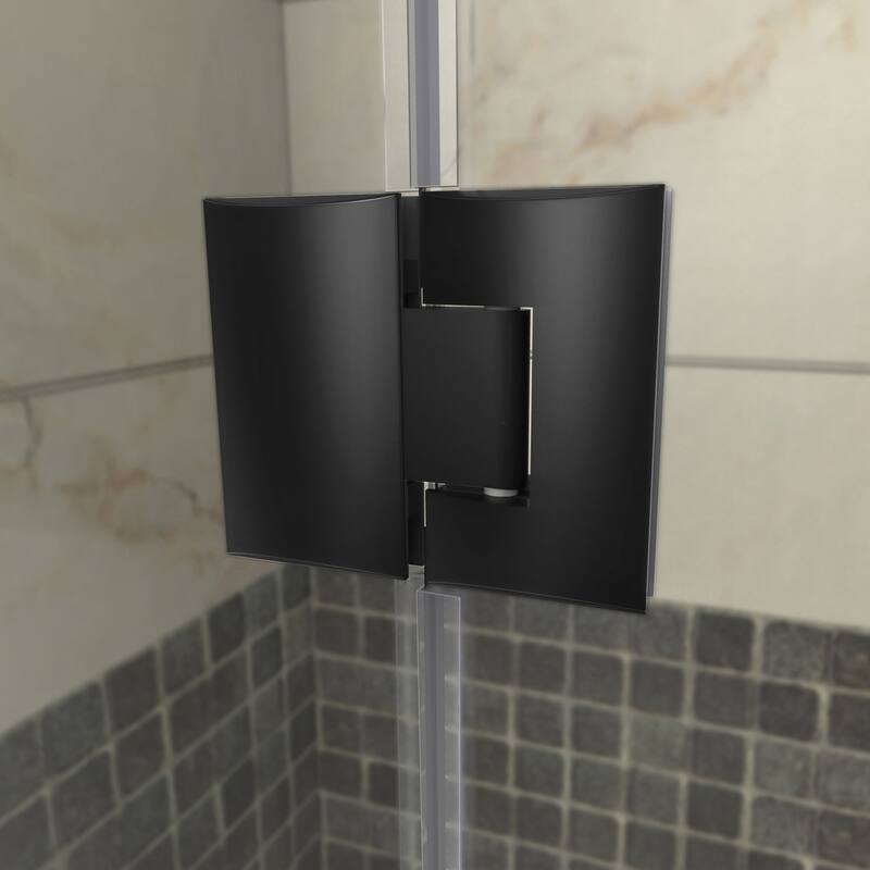 DreamLine Prism Plus 40 in. x 40 in. x 74 3/4 in. Hinged Shower Enclosure and Shower Base Kit - 40" x 40" - 40" x 40"