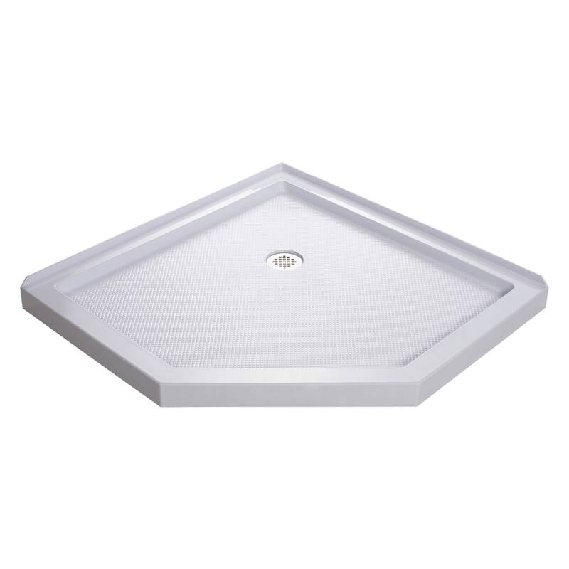 DreamLine Prism Plus 40 in. x 40 in. x 74 3/4 in. Hinged Shower Enclosure and Shower Base Kit - 40" x 40" - 40" x 40"