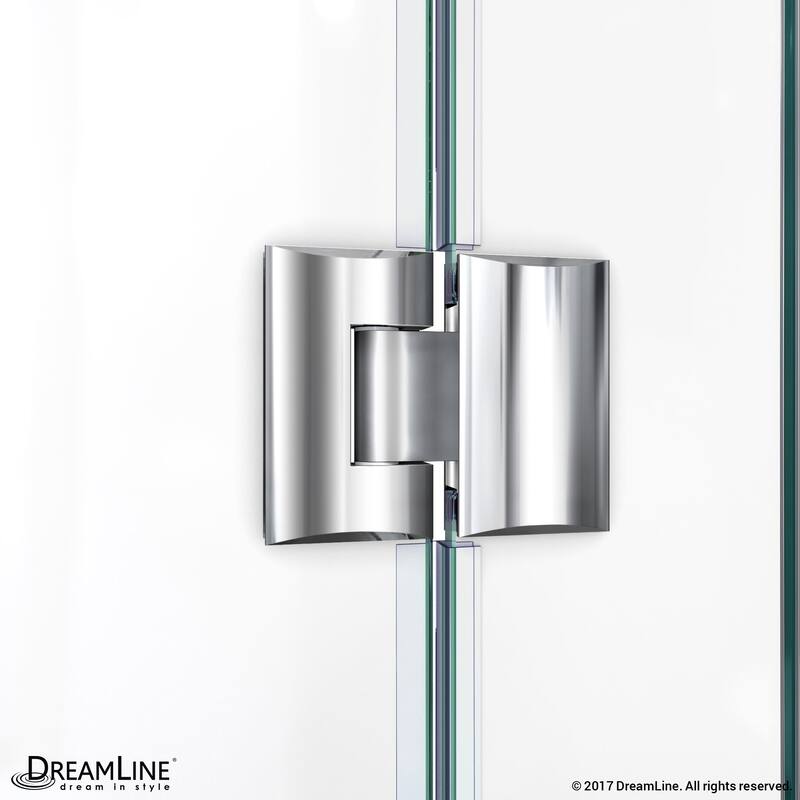 DreamLine Prism Plus 40 in. x 40 in. x 74 3/4 in. Hinged Shower Enclosure and Shower Base Kit - 40" x 40" - 40" x 40"