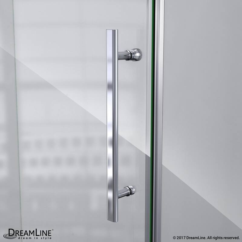 DreamLine Prism Plus 40 in. x 40 in. x 74 3/4 in. Hinged Shower Enclosure and Shower Base Kit - 40" x 40" - 40" x 40"