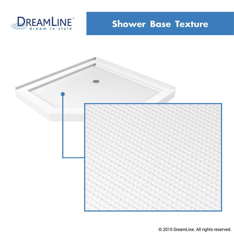 DreamLine Prism Plus 42 in. x 42 in. x 74 3/4 in. Shower Enclosure and Shower Base Kit - 42" x 42"