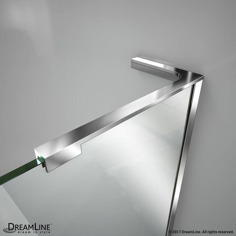 DreamLine Prism Plus 42 in. x 42 in. x 74 3/4 in. Shower Enclosure and Shower Base Kit - 42" x 42"
