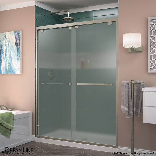 Shop Dreamline Encore 56 60 In W X 76 In H Semi Frameless Bypass