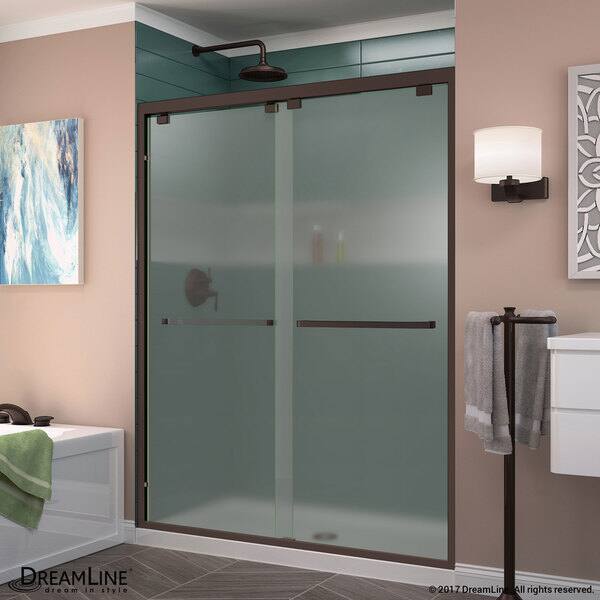 Shop Dreamline Encore 56 60 In W X 76 In H Semi Frameless Bypass