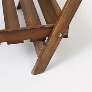 Brown Rustic Wood 4-Shelf Ladder Plant Stand with Chalkboard