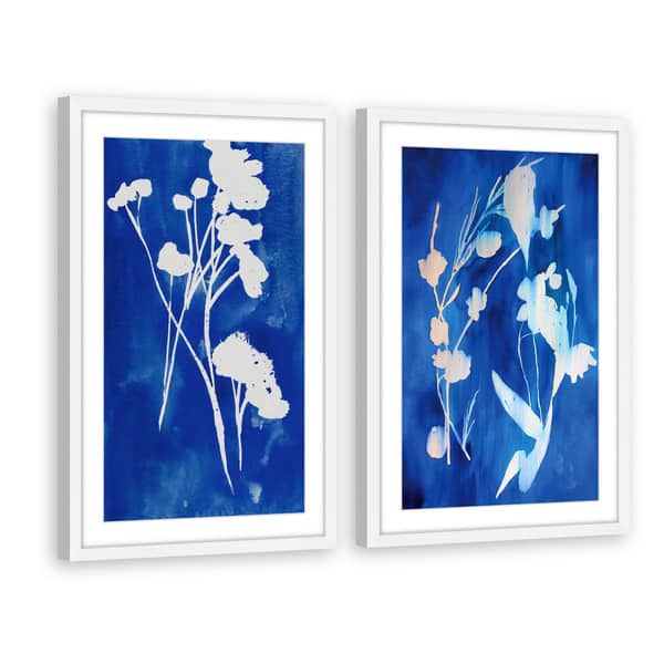 Marmont Hill - Handmade A Touch of Royal Blue Diptych - Multi-color ...