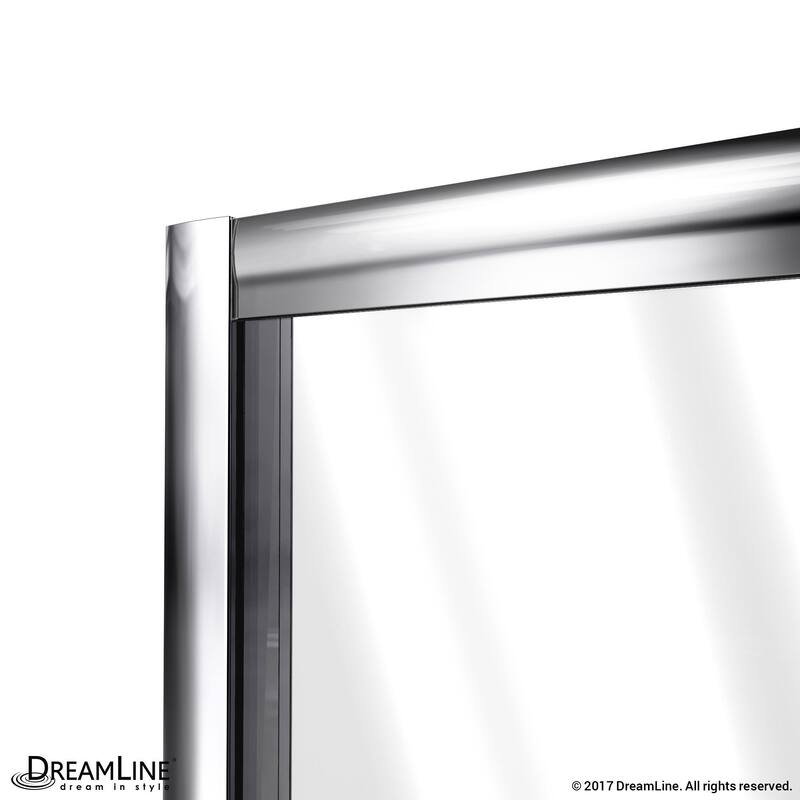 DreamLine Flex 34 1/2 in. D x 56-60 in. W x 72 in. H Semi-Frameless Pivot Shower Enclosure - 34.5" x 56.44" - 60.44"