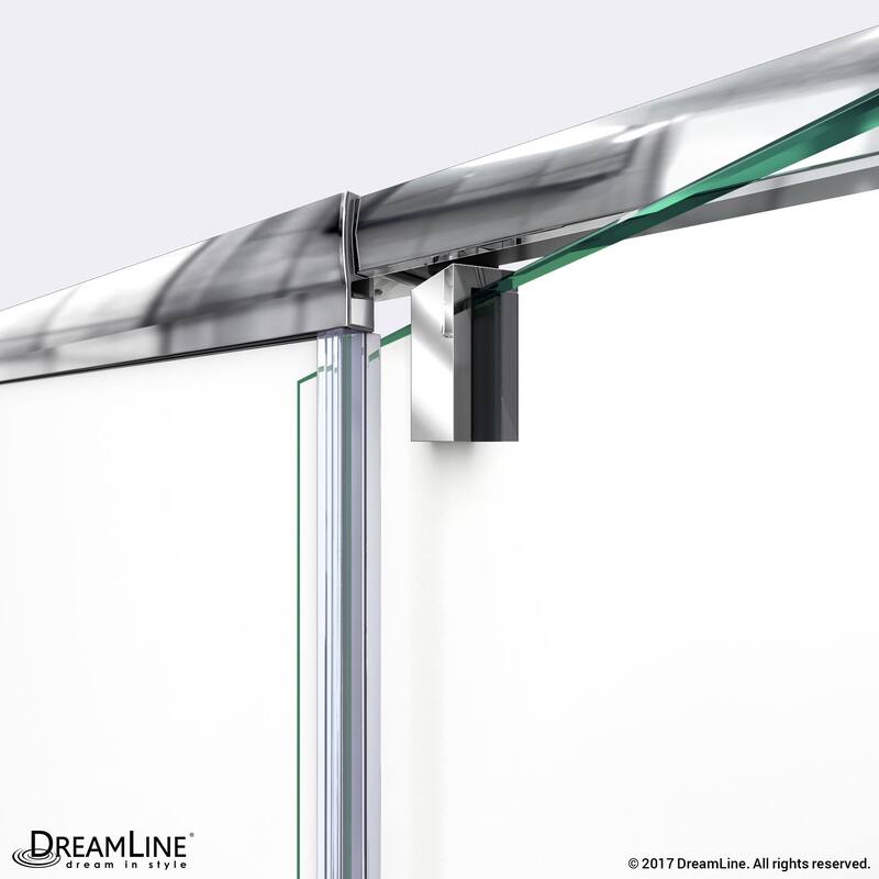 DreamLine Flex 34 1/2 in. D x 56-60 in. W x 72 in. H Semi-Frameless Pivot Shower Enclosure - 34.5" x 56.44" - 60.44"