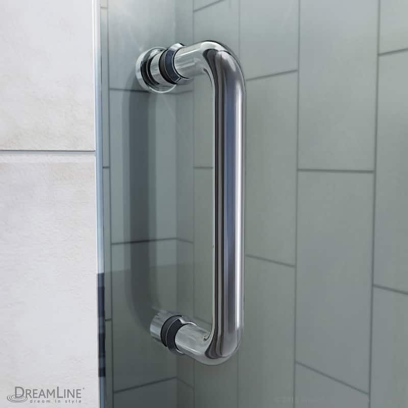 DreamLine Flex 34 1/2 in. D x 56-60 in. W x 72 in. H Semi-Frameless Pivot Shower Enclosure - 34.5" x 56.44" - 60.44"