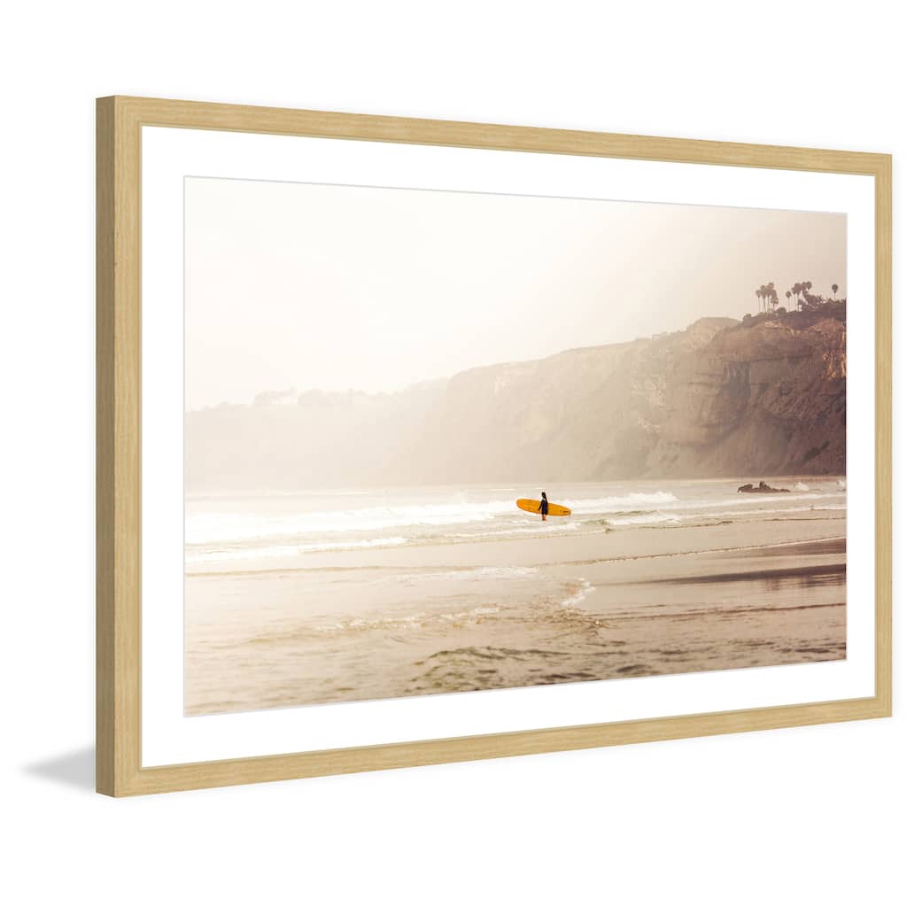 'Surfer Girl' Framed Painting Print - Multi-Color