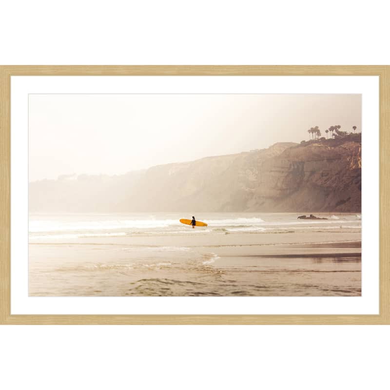 'Surfer Girl' Framed Painting Print - Multi-Color