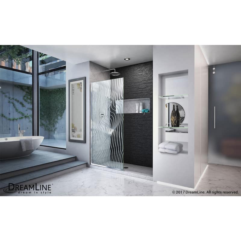 DreamLine Platinum Linea Surf 34 in. W x 72 in. H Single Panel Shower Screen - 34" W