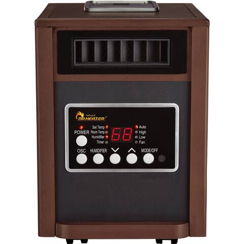 Dr Infrared Heater , with Humidifier, Oscillation Fan, Walnut