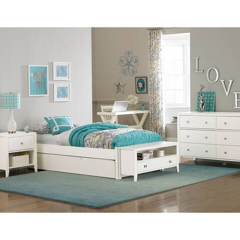 Hillsdale Pulse Full Platform Bed with Trundle, White