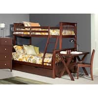 Hunter Traditional Dark Cherry Wood Bunk Bed Hunter Traditional Dark Cherry Wood Bunk Bed