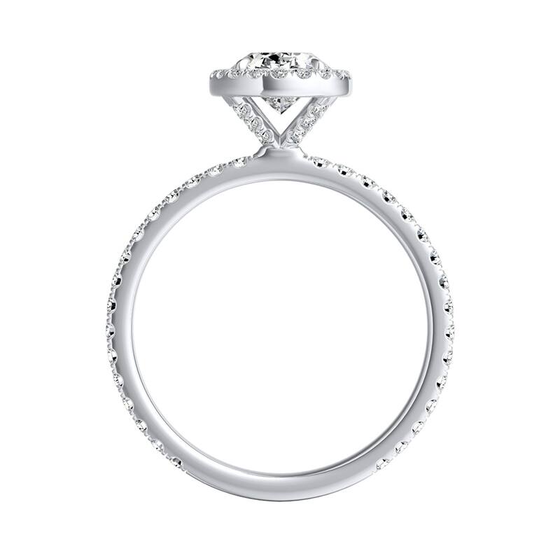 Auriya 14k Gold 7/8ctw Oval-cut Halo Diamond Engagement Ring